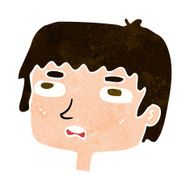 cartoon unhappy face N17
