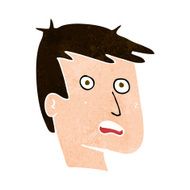 cartoon unhappy face N18