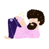 cartoon hippie man N13