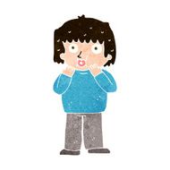 cartoon worried boy N29