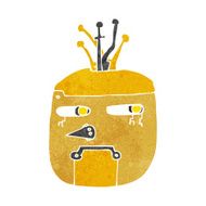 cartoon robot head N70