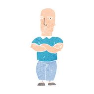 cartoon annoyed bald man N9