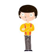 cartoon staring boy N22