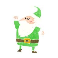 cartoon santa claus punching air N18