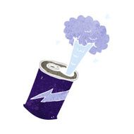 cartoon fizzing soda can N33