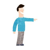 cartoon pointing man N102