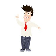 cartoon man with idea N145