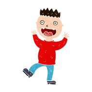 cartoon crazy happy man N9