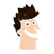 cartoon happy man face N18