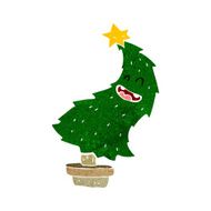 cartoon dancing christmas tree N16