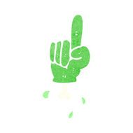 cartoon pointing halloween hand N5