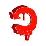 cartoon melting arrow symbol N7