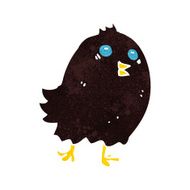 cartoon spooky black bird N3