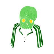 cartoon spooky skull spider N8