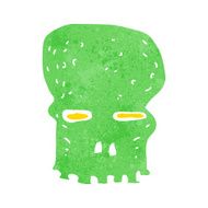 cartoon spooky skull N159