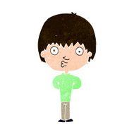 cartoon whistling boy N15