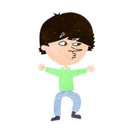cartoon suspicious man N38