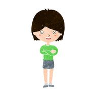 cartoon happy woman N245