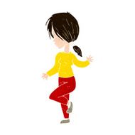 Cartoon Girl Dancing N19