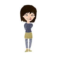 cartoon happy woman N246