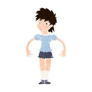 cartoon curious woman N57