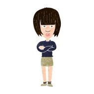 cartoon annoyed woman N178