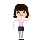 cartoon woman with idea N237