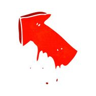 cartoon slimy pointing arrow symbol N10
