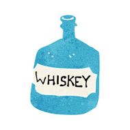 cartoon old whiskey bottle N11