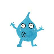 cartoon funny water drop character N4