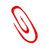 cartoon red paperclip N13