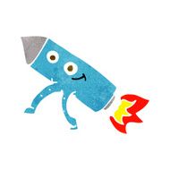 cartoon happy rocket N10
