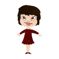 cartoon girl shrugging shoulders N28