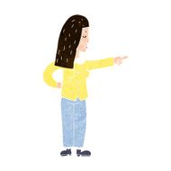 cartoon woman pointing N197