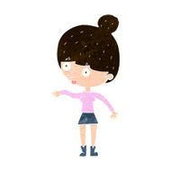 cartoon surprised woman N224