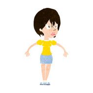 cartoon annoyed woman N179