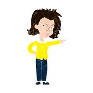 cartoon woman pointing N198