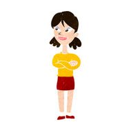 cartoon smug woman N17