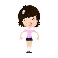 cartoon happy pretty woman N10