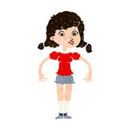 cartoon pretty girl N97