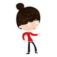 cartoon woman pointing N199