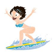 Cartoon Surfer Girl N21