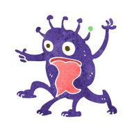 cartoon weird little alien N19