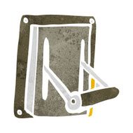 cartoon industrial machine lever N10