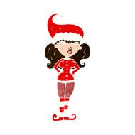 cartoon santa&#039;s helper woman N9