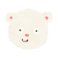 cartoon polar teddy bear head N4
