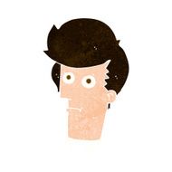 cartoon staring face N14