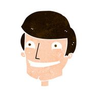 cartoon grinning man N83