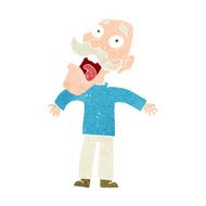 cartoon terrified old man N18