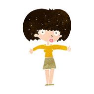 cartoon woman giving thumbs up symbol N63